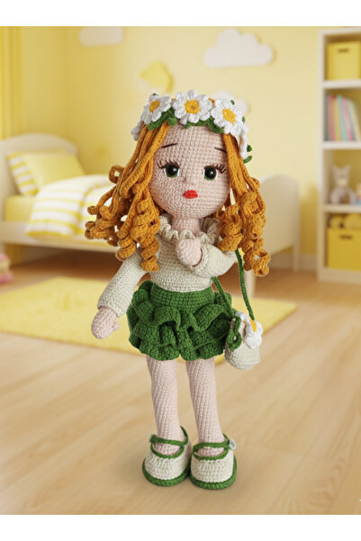 Glowdesigning Amigurumi Bebek El Örgüsü Elyaf Oyuncak Kız Çocuğu - Kolları ve...