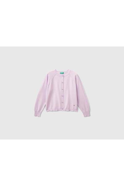 United Colors of Benetton Girls' Long-Sleeve Button-Front Cardigan