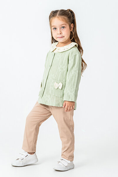 kinderos Girl's 3-Piece Set with Bow Pocket Detail - 26K 4497