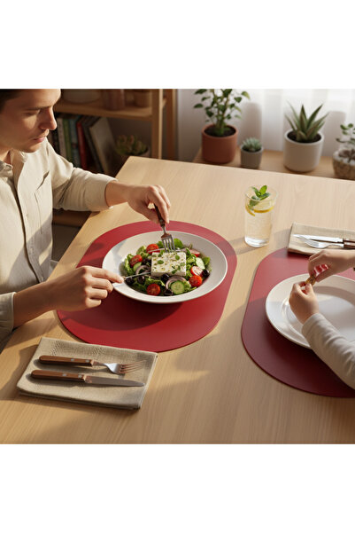 Grand Fine Art 6 persoane, 12 bucăți, farfurie americană din piele ovală roși...