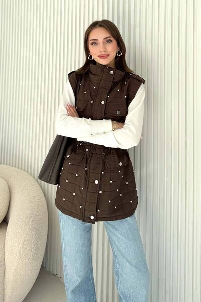 Melike Tatar Γιλέκο Καπιτονέ με Πέτρες 32-2502