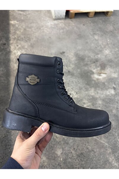 Lennox Erkek Siyah Yüksek Tabanlı Bot