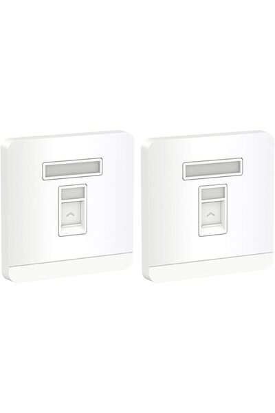 Schneider Electric RACO Schneider AvatarOn 1 Gang Keystone Wall Plate Jack RJ45-E8331RJS Pack Of (2, White)