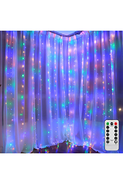 HALAMODO ستارة نافذة على شكل نجمة متلألئة، 300 مصباح LED، متعدد الألوان