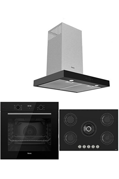 Ferre ICON PLUS 75 SERİSİ 3LÜ CAM ANKASTRE SET (QBL63CS-RS035-D100)