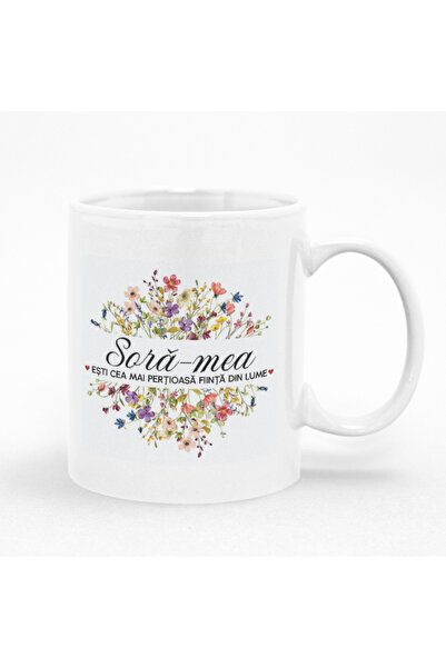 AFFIX THE DIFFERENT PERSPECTIVE Cana alba personalizata, interior alb si mane...