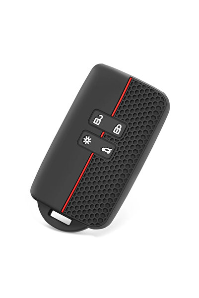 Choice1 غطاء مفتاح سيارة من السيليكون الأحمر لسيارات رينو كوليوس، كابتور، ميج...