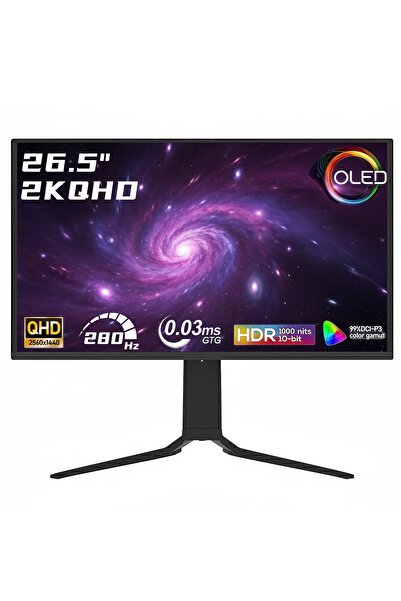 THUNDEROBOT 26.5" 2K QD-OLED Gaming Monitor | 280Hz Refresh Rate | 0.03ms | HDR 1000nit | 99% DCI-P3