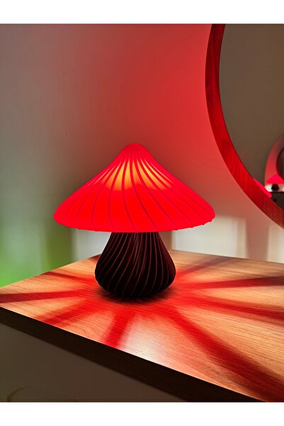 Veiart Mantar şekilli gece lambası - kırmızı & siyah