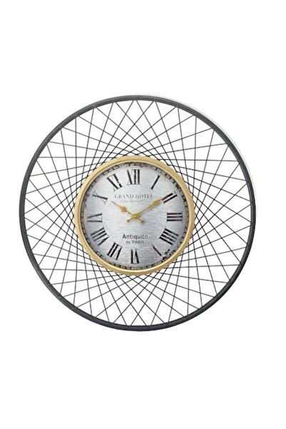 OEM Analog Round Wall Clock, Modern Design, Black, 71 cm, Durable Metal