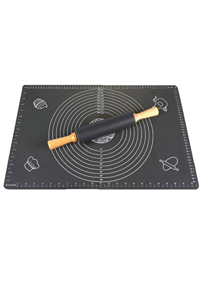 zola Σετ αλουμινόχαρτου σιλικόνης και στριφτού, ιδανικό για άνοιγμα ζύμης ή ζύμης ζάχαρης, -60+250 βαθμοί, 70x50 εκ.