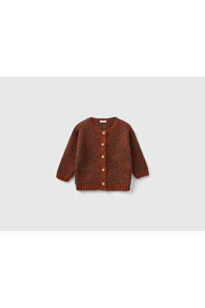 United Colors of Benetton Boys Animal Print Jacquard Cardigan