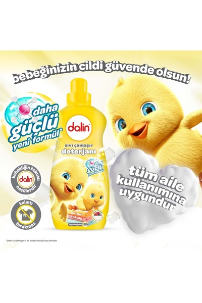 Dalin Çamaşır Deterjanı 1.5LT Bıcı Bıcı Kokulu (Hassas ve Hipoalerjenik Formül) (2 Li Set)