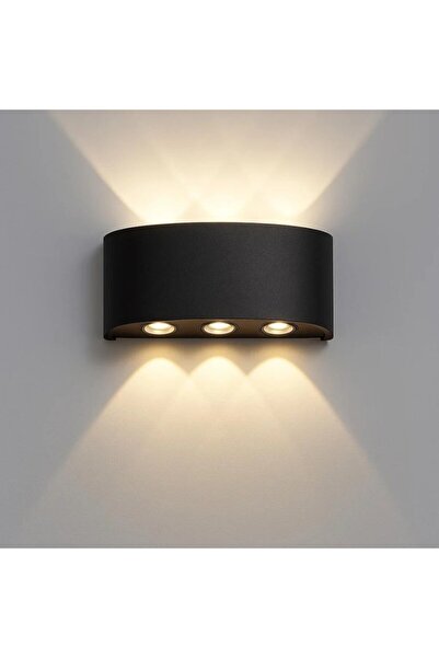 Alessandro DESIGN Aplica LED Exterior Ellis, 6W, 6 Surse de lumina, Lumina Calda, Negru