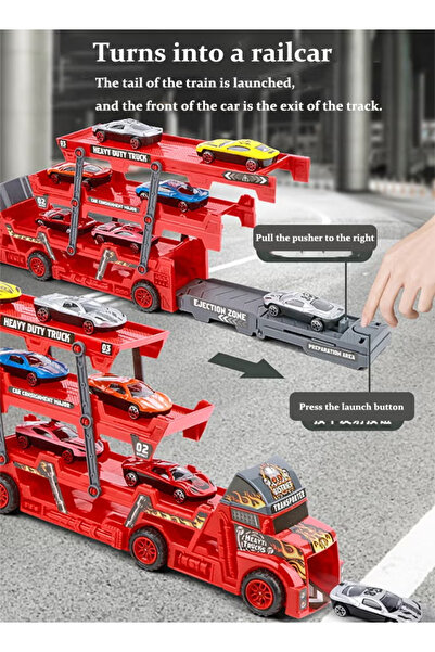 Generic Foldable Toy Truck Set Feedback Foldable Truck Toy With 8 Toy Cars