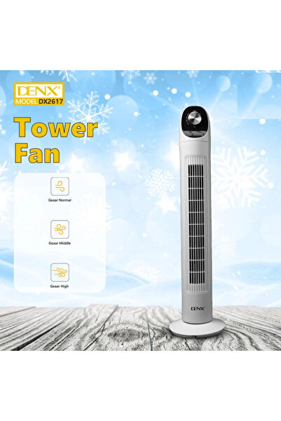 Denx DX2617 Vertical Fan with 80° Rotation Angle and 3 Speeds for Effective Cooling