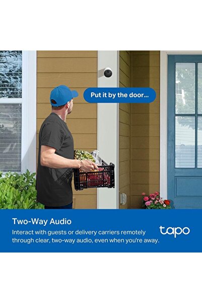tapo كاميرا مراقبة ذكية لاسلكية داخلية/خارجية بدقة 2K و3 ميجابكسل، مع كشف ذكي للأشخاص | رؤية ليلية ملونة
