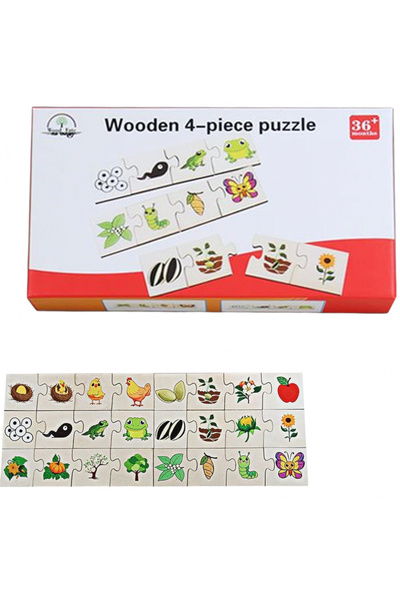 Krista Puzzle cu animale și evoluția lor, 24 de piese