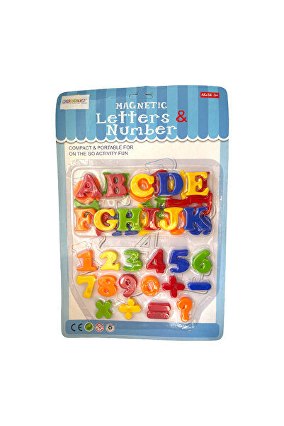 Krista Set de litere și cifre magnetice colorate, 42 de bucăți