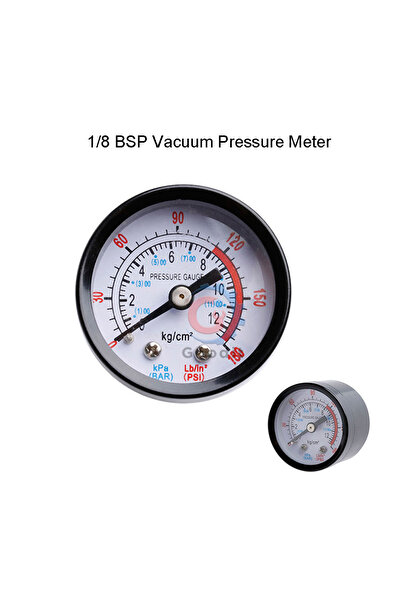 Choice1 BSP type 3 Vacuum/Air Pressure Gauge Mini Dial Dual Scale Dial 1/4 "N...