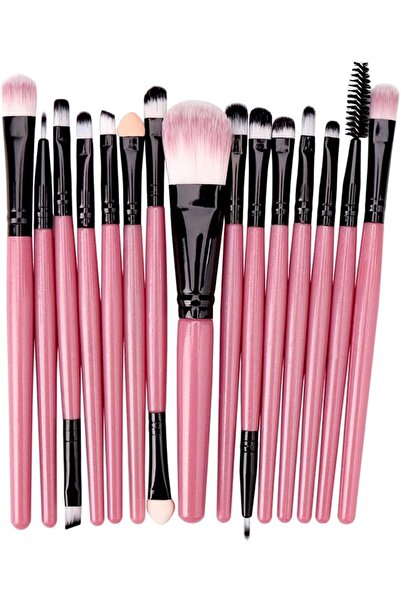 zola Set of 20 brushes, synthetic bristles, pink wooden handle