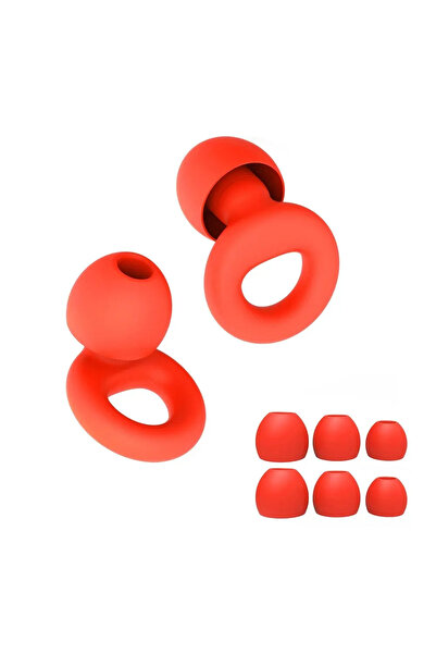 Choice Red HUAK 8 Ear Tips in XS/S/M/L Quiet Ear Plugs for Noise Reduction – Super Soft, Reusable Hearing P