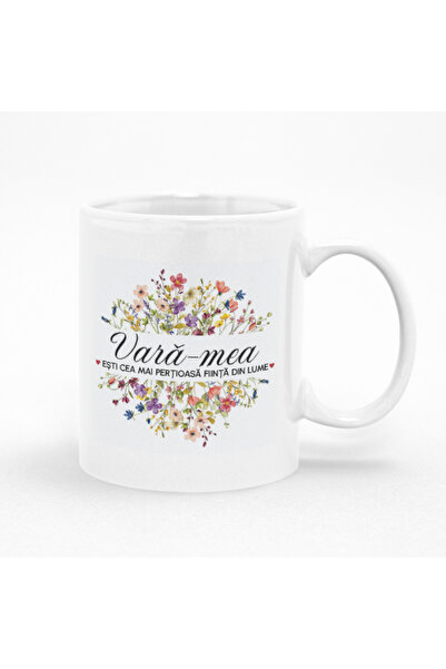 AFFIX THE DIFFERENT PERSPECTIVE Cana alba personalizata, interior alb si mane...