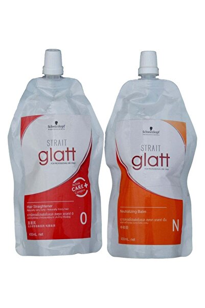 Glatt Professional Hair Straightener No.2 400ml and 400ml Neutralizer 0+N (Very Curly Fr