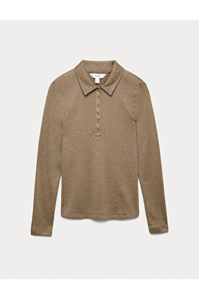 Marks & Spencer Uzun Kollu Düğme Detaylı Bluz