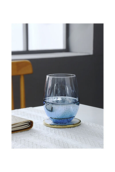 HALAMODO Blue Glass Electroplated Star Egg Cup 9.4x12cm