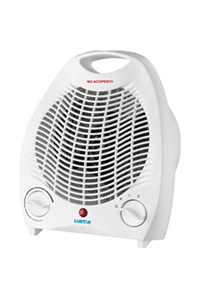 LUSTAR Electric fan heater LE-Q-200A, 2000 W, 2 power levels, Thermostat, White