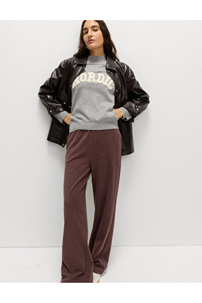 Marks & Spencer Air Yarn Nakışlı Bisiklet Yaka Kazak