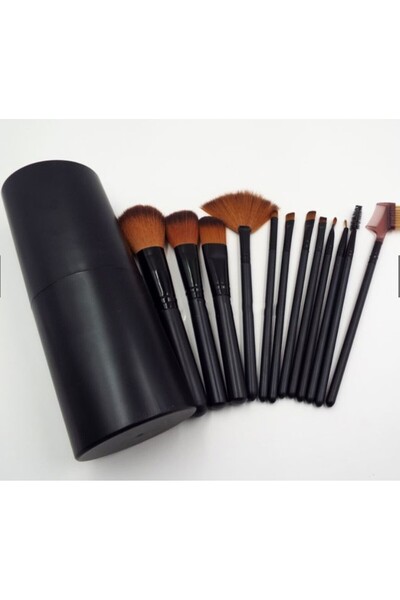 zola Set of 12 makeup brushes, black storage box