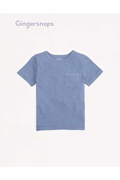 Gingersnaps Boys Solid Pocket T-Shirt