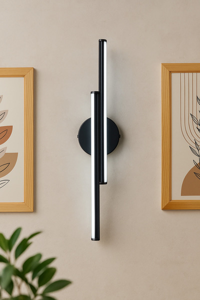 luxshome Pilli Kablosuz Çift Yön Led Aplik Tablo Salon Duvar Tv Banyo Ayna Yatak Resim Aydınlatma Beyaz Işık