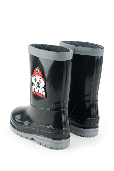 GEZER Boys' Winter Pvc Waterproof Rain Boots with Detachable Inner and Outer Socks