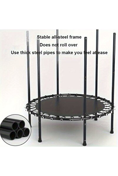 Roam shop 55inch Adult Mini Professional Trampoline with Safety Net Spring Pad and Zipper Sturdy Steel Frame