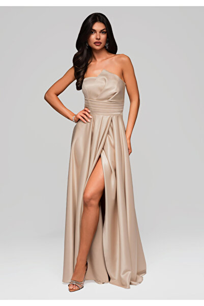 OMBRE Βραδινό φόρεμα LA-OM-DLR175 - χρυσό