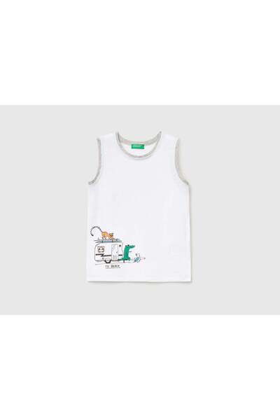United Colors of Benetton Lightweight Printed Tank Top