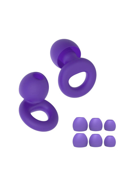 Choice Purple HUAK 8 Ear Tips in XS/S/M/L Quiet Ear Plugs for Noise Reduction – Super Soft, Reusable Hearin