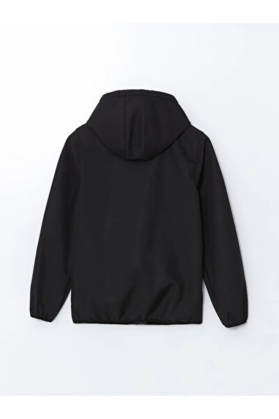 LC Waikiki Yağız Ege Store / Lcw Kids Black Hooded Diver Fabric Boys' Coat