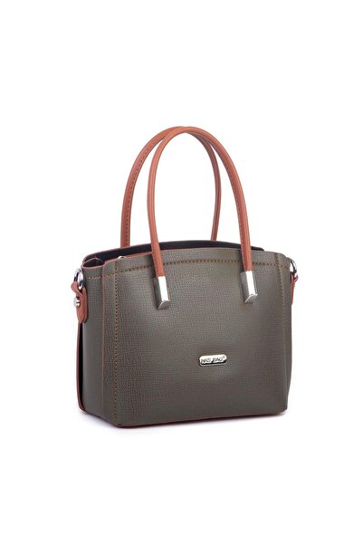 Nas Bag Γυναικεία μίνι τσάντα χειρός και χιαστί πράσινο ταμπά