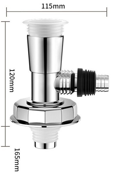 Choice4 sewer tee Washing Machine Floor Drain Double Purpose Pipe Connector D...