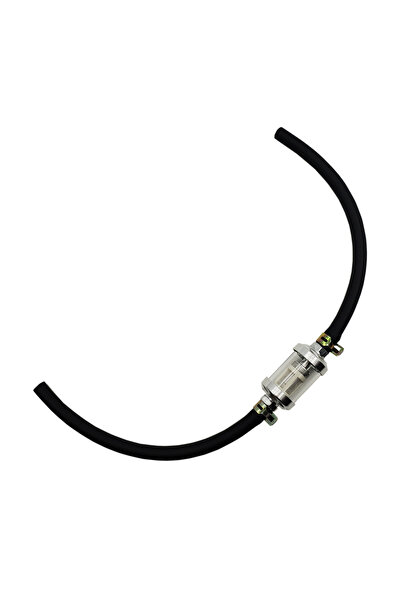 Choice5 فلتر وقود داخلي فضي 8 مم للدراجات النارية، فلاتر بنزين + خرطوم خط وقو...