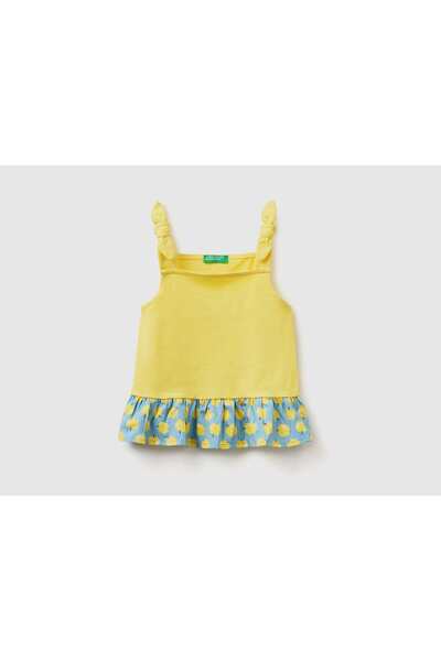 United Colors of Benetton Girls Fruit Print Ruffle Top