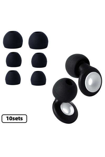 Choice 10sets Black HUAK Earplugs-High Fidelity Silicone Hearing Protection for Concerts Noise Reduction Sl
