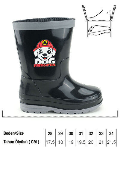 GEZER Boys' Winter Pvc Waterproof Rain Boots with Detachable Inner and Outer Socks