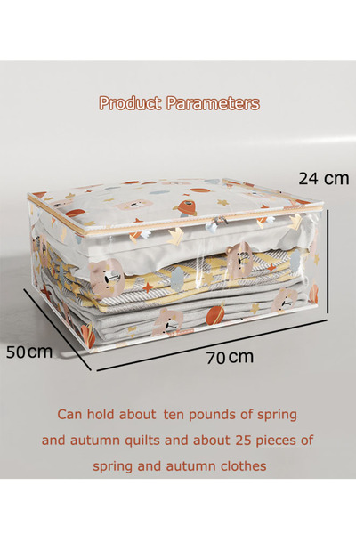 Generic أكياس تخزين ملابس شفافة، حقيبة تخزين بسحاب، منظمات ذات سعة كبيرة، 70×50×24 سم