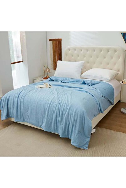 ShinyFlower لحاف بتقنية التبريد مصنوع من قماش البولي أميد بنسبة 100%، مقاس فردي 160×220 سم