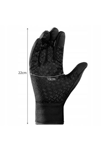zola Tactical gloves, 2 in 1, Touchscreen function, anti-slip, waterproof, XL size, black